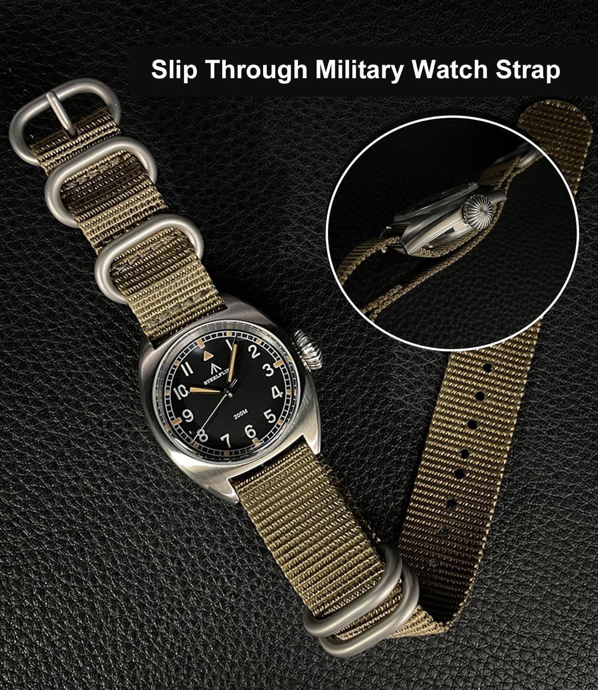Tactical Frog Steelflier SF745 watch stainless steel case back