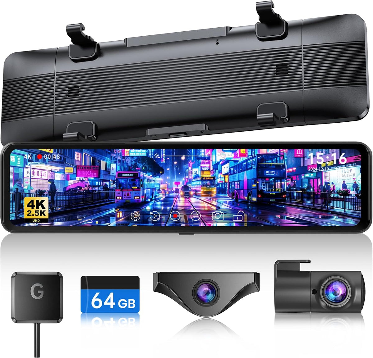 Jomise T860+ mirror dash cam front view display