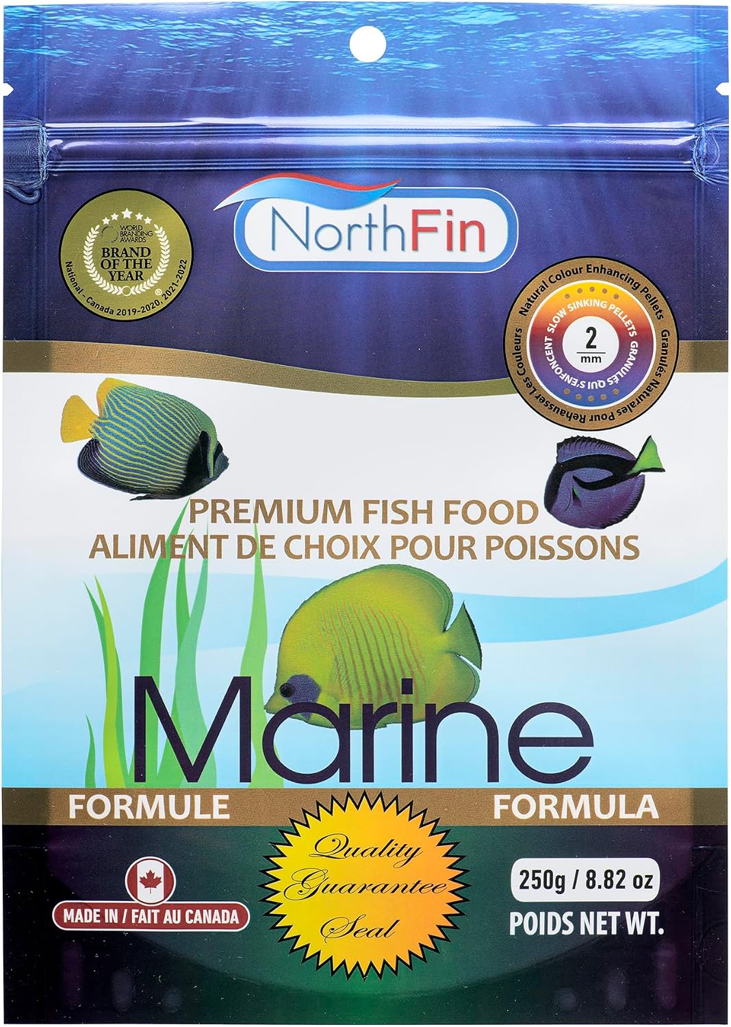 Northfin Marine Formula fish food front view packaging 250 grams