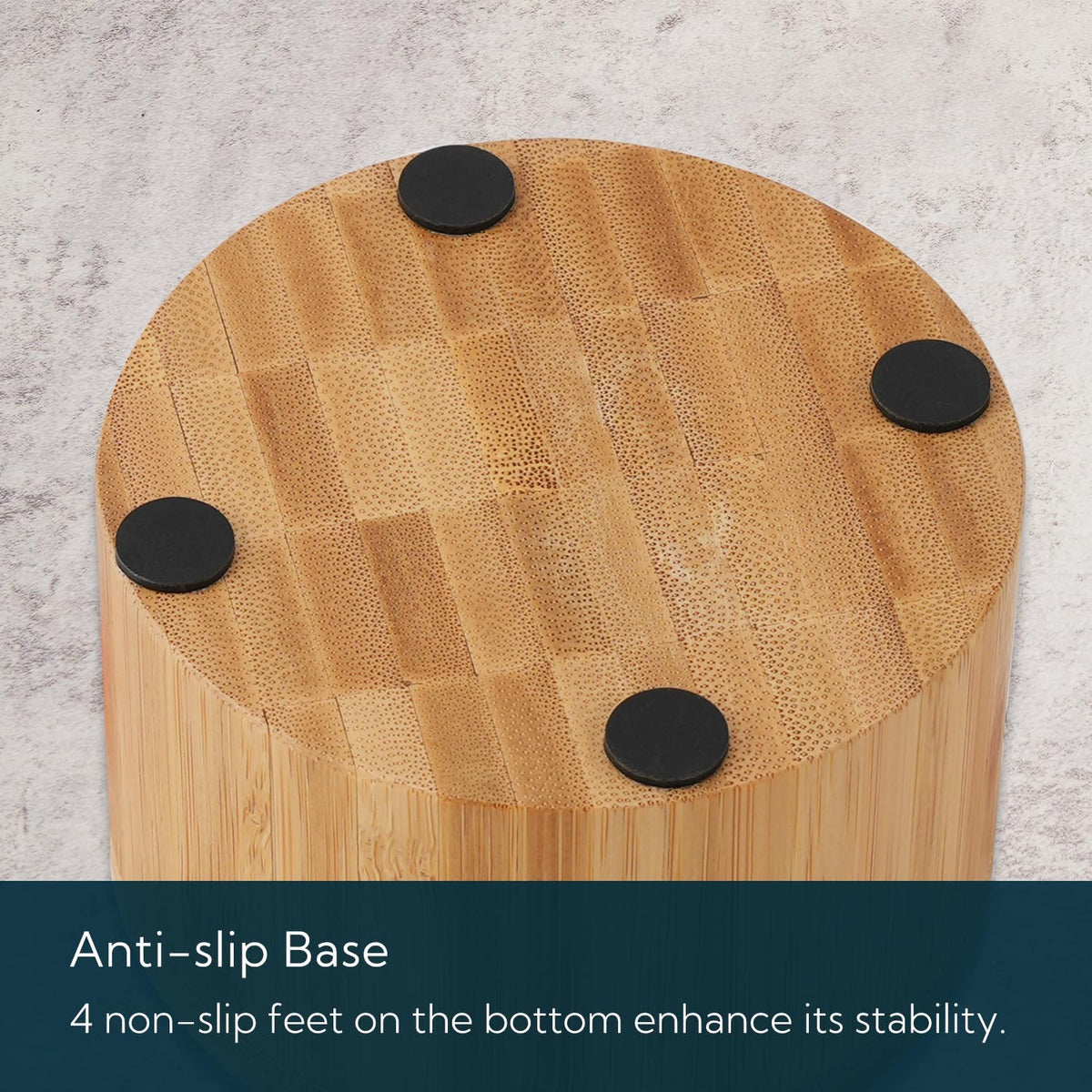 KitchenDao natural bamboo container for kitchen counter
