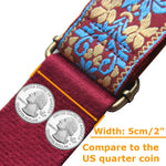 Yiaizhuo wide guitar style shoulder strap attached to a handbag