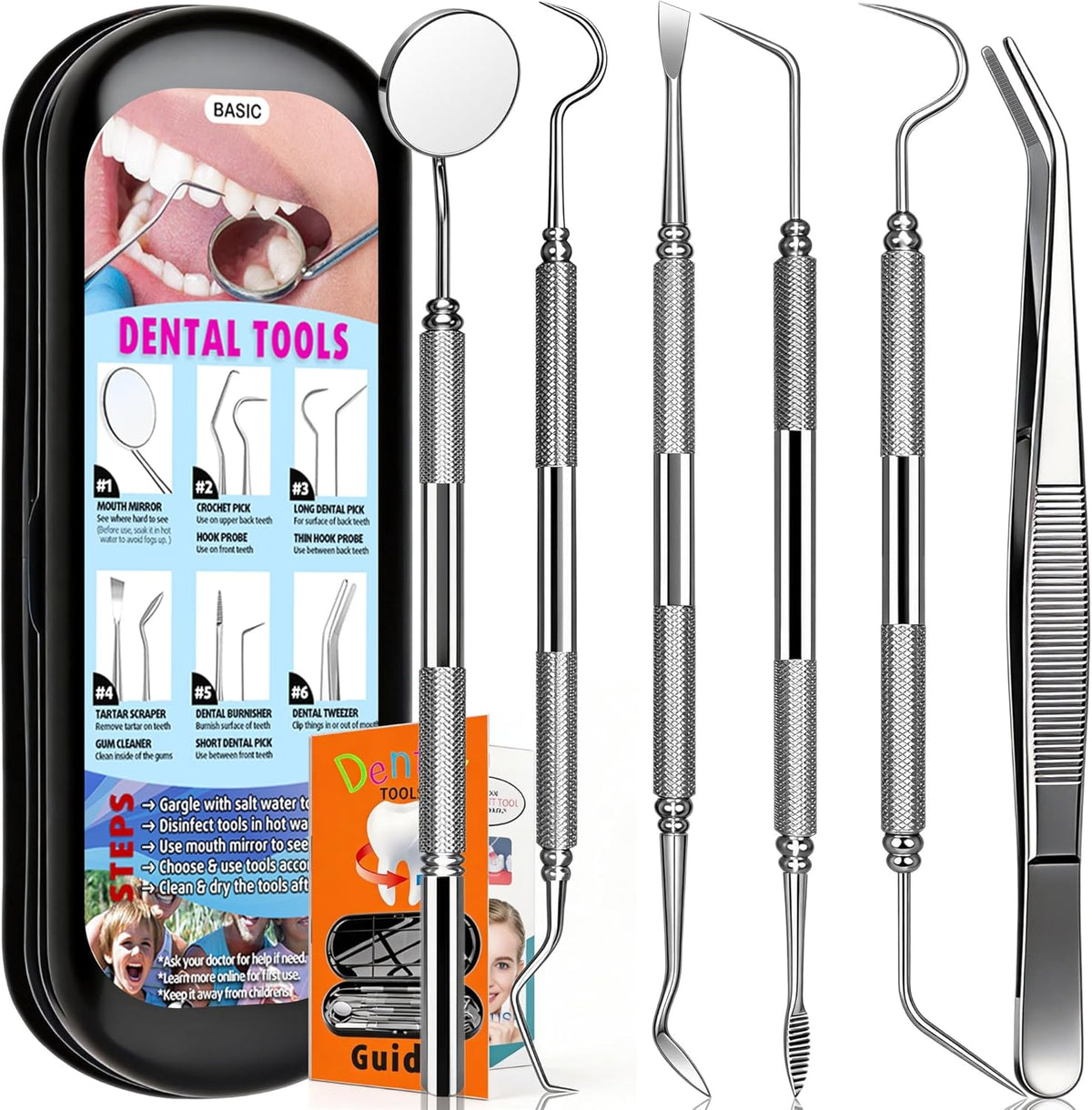Antonki dental tools plaque remover kit front view