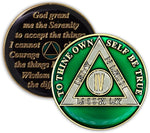 4 Year Sobriety Coin | Triplate AA Chip Recovery Anniversary Token (Blue) - Image 10