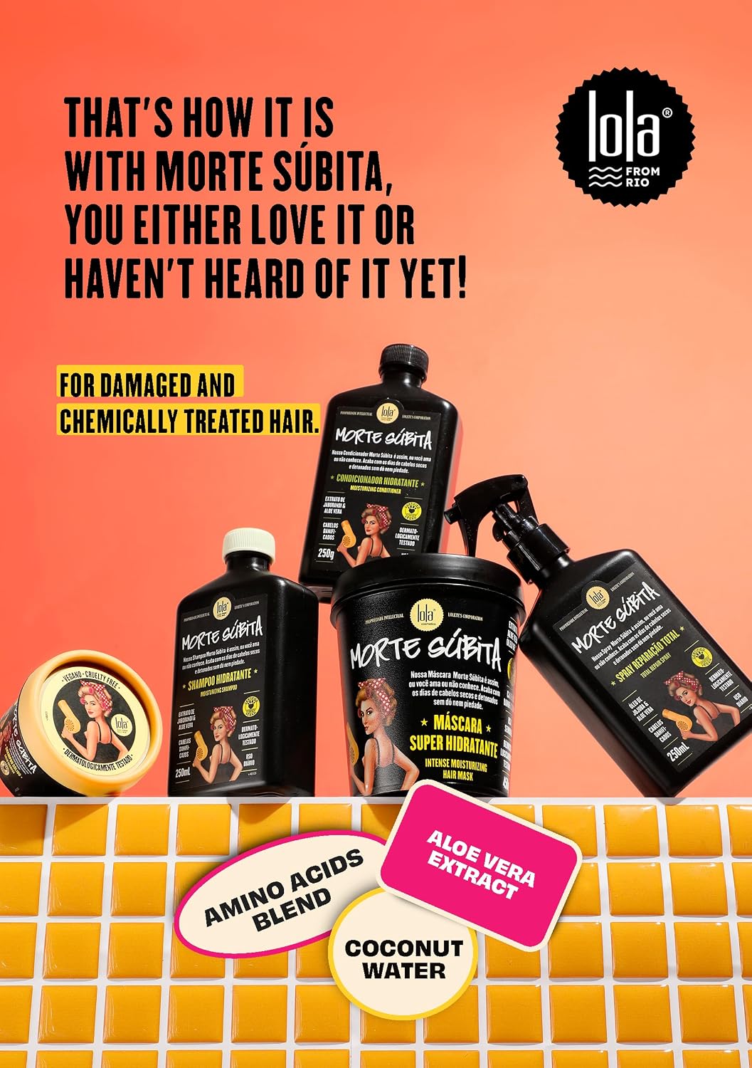 Back view of Morte Subita moisturizing conditioner showing ingredients and details.
