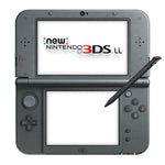 Nintendo New 3DS LL Metallic Black handheld console front view