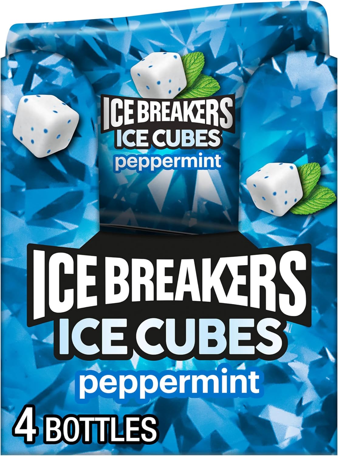 ADA accepted ICE BREAKERS Ice Cubes peppermint chewing gum pieces