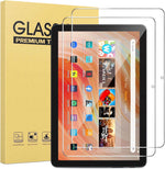 Maomini 2 pack tempered glass screen protector for Fire 10 tablet front view