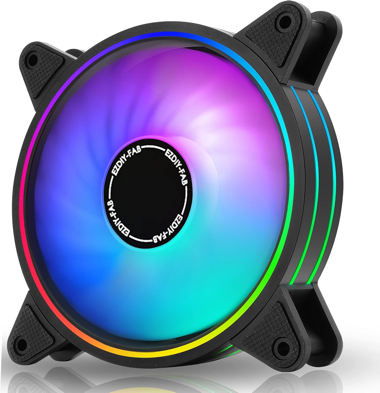 Ezdiy-Fab Moonlight RGB Case Fan front view desktop cooling
