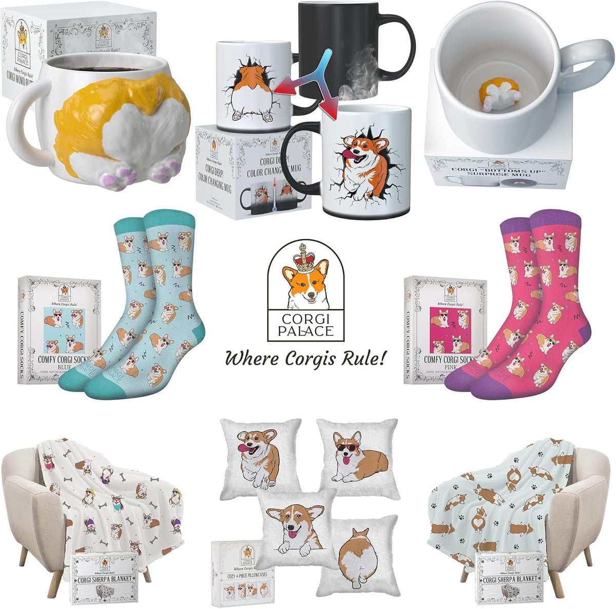 Momo Butt Mug, Best Corgi Gifts for Corgi Lovers, Funny Gifts - Image 9
