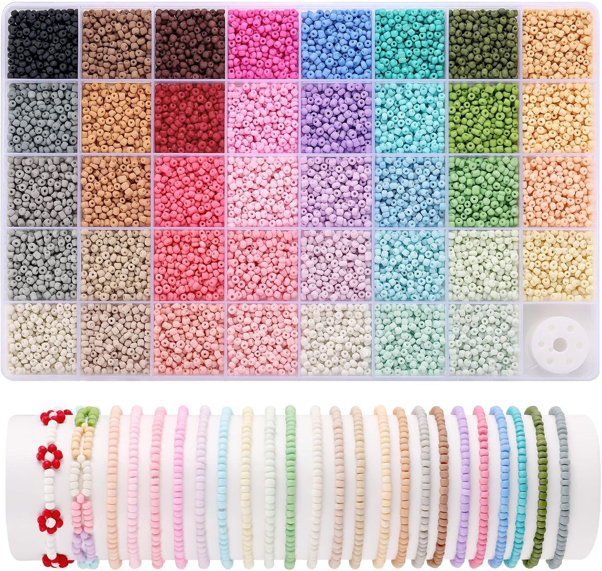 Funtopia 3mm seed beads for necklace and earrings