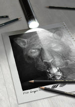 Artists sketching and shading with matte pencils
