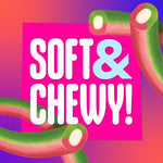 Authentic SweeTARTS licorice ropes close up texture view