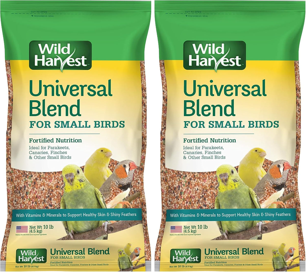 Small bird enjoying Wild Harvest Universal Blend seeds