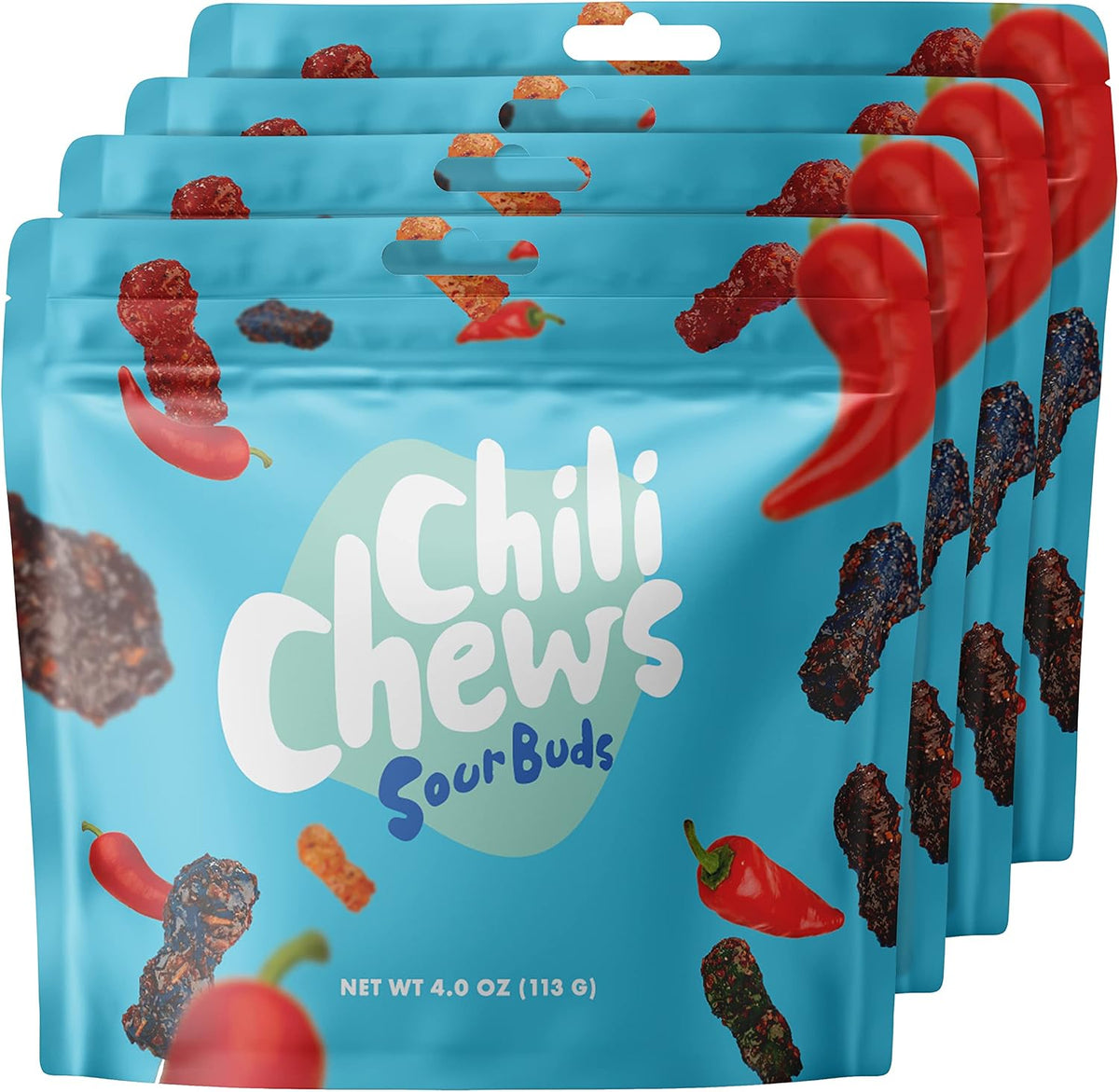 Chili Chews Great Tasting Sweet Then Sour & Spicy Candy Bites, Snacks For All Ages, The Perfect Combo Of Sweet & Spicy, Mouth Watering Gummy Candy (Watermelon Bites, 4 Pack) - Image 10