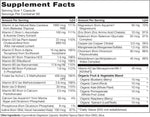 Naturelo men daily multivitamin bottle nutrition facts and ingredient label