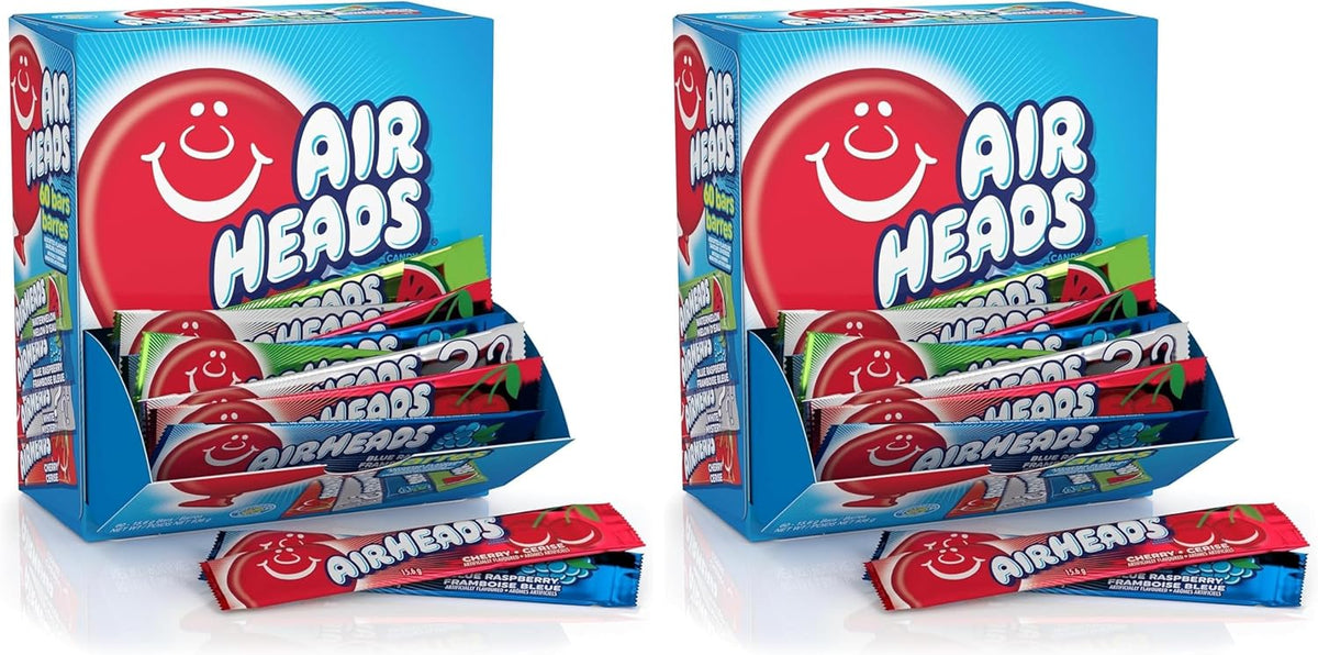 Airheads SOUR Bars, Variety Bulk Box, Sour Watermelon Punch, Blue Blast, and Lemon Berry Squeeze flavored candy, 60 Individually Wrapped Full Size Bars - Image 12