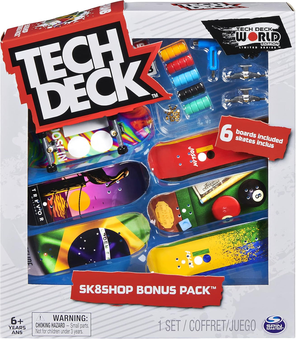 Tech Deck Sk8shop bonus set packaging and included hardware