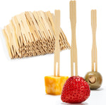 Stock Your Home Bamboo Appetizer Forks front view of 200 pack packaging.