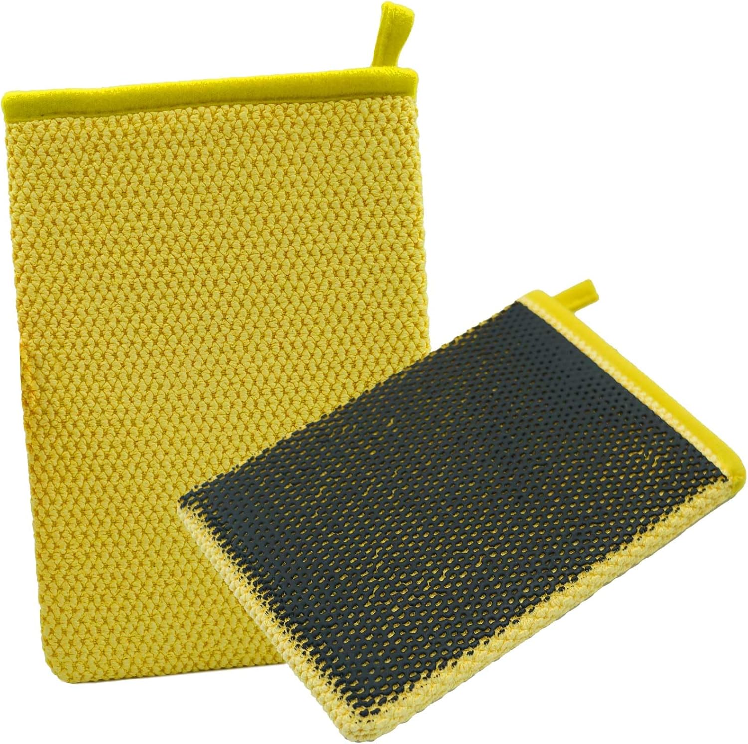 PROTEXO auto detailing clay mitt front view showing the black polymerized rubber layer.