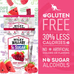 Nutrition facts panel for low sugar wiley wallaby licorice