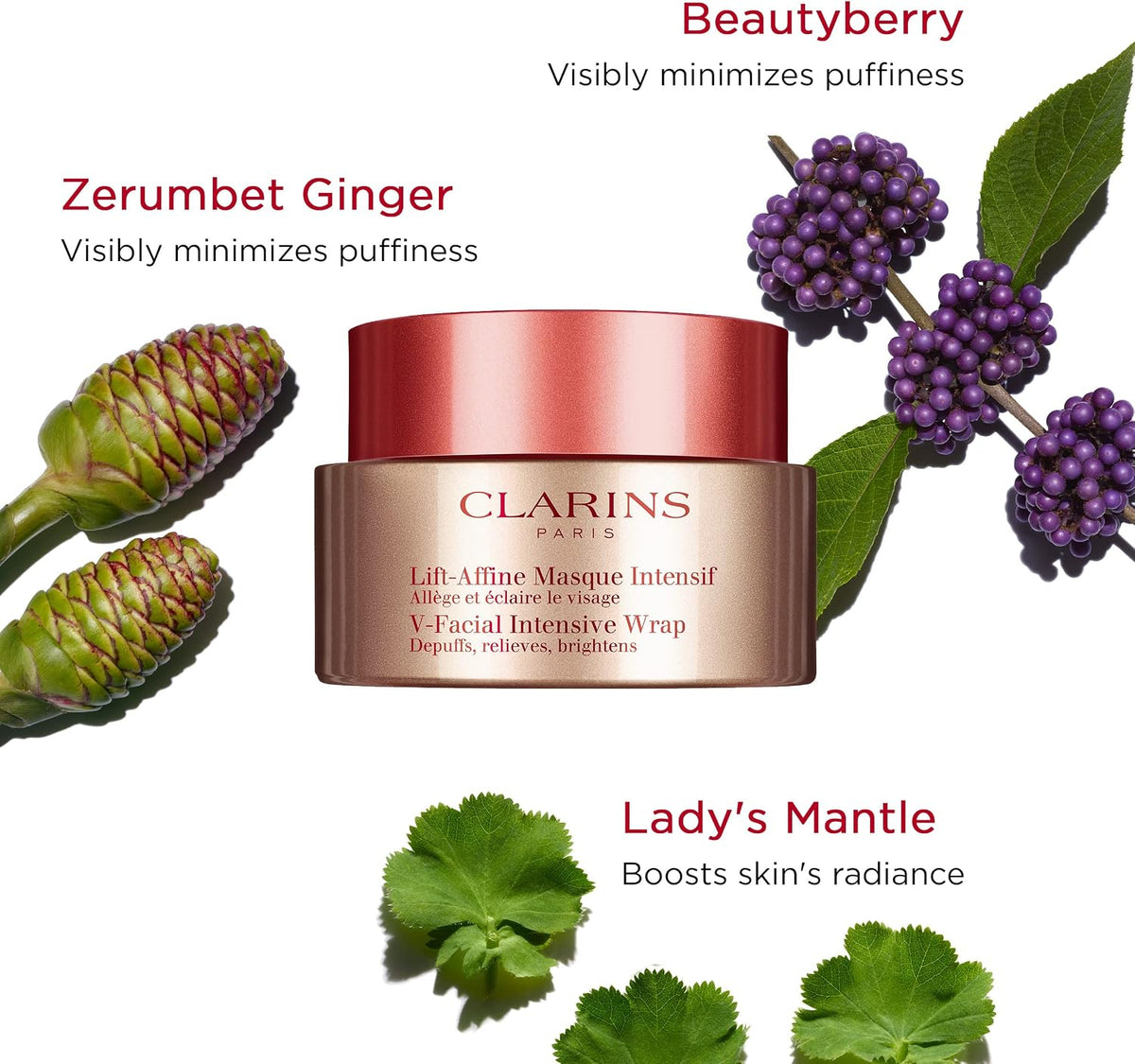 Clarins V-Facial Intensive Wrap Face Mask creamy texture showcase