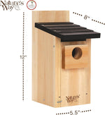 Nature Way cedar bluebird box house side angle showing ventilation