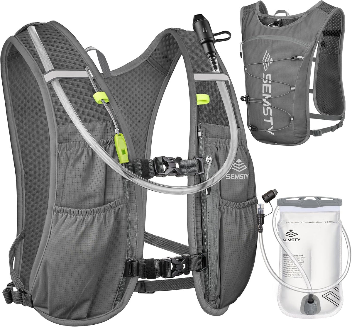 Running Hydration Vest 5L, Running Vest Pack with 1.5L Water Bladder | Lightweight Water Backpack for Hiking Running Cycling Marathon, Hiking Vest for Women Men - Image 11