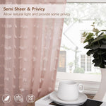 DANCURTON light filtering voile curtains with sunlight