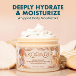 Kopari Ultra Restore Body Butter 7.7 Fluid Ounce jar showing whipped texture and packaging