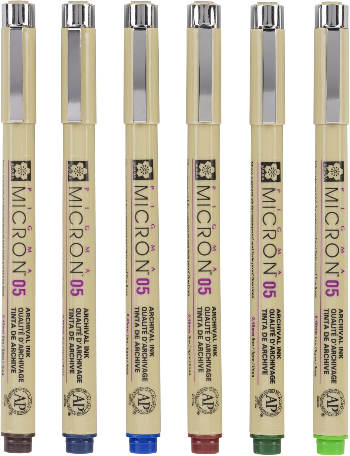 Sakura Pigma Micron earth colors pen set packaging display
