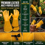ITC thorn proof garden gloves showcasing long sleeves