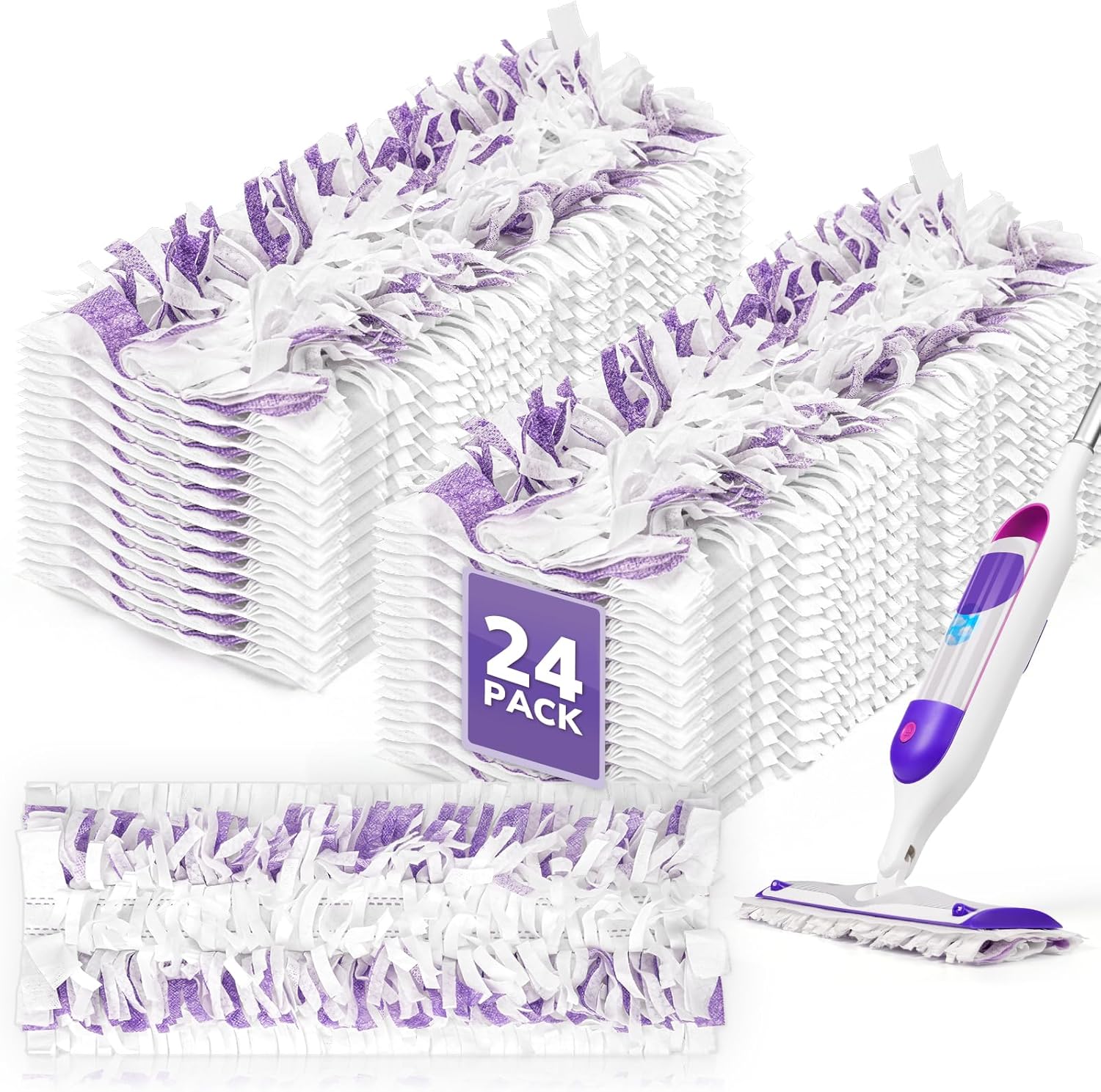 AIR U+ 24 Pack Disposable Power Mop Pads Refills front view of packaging