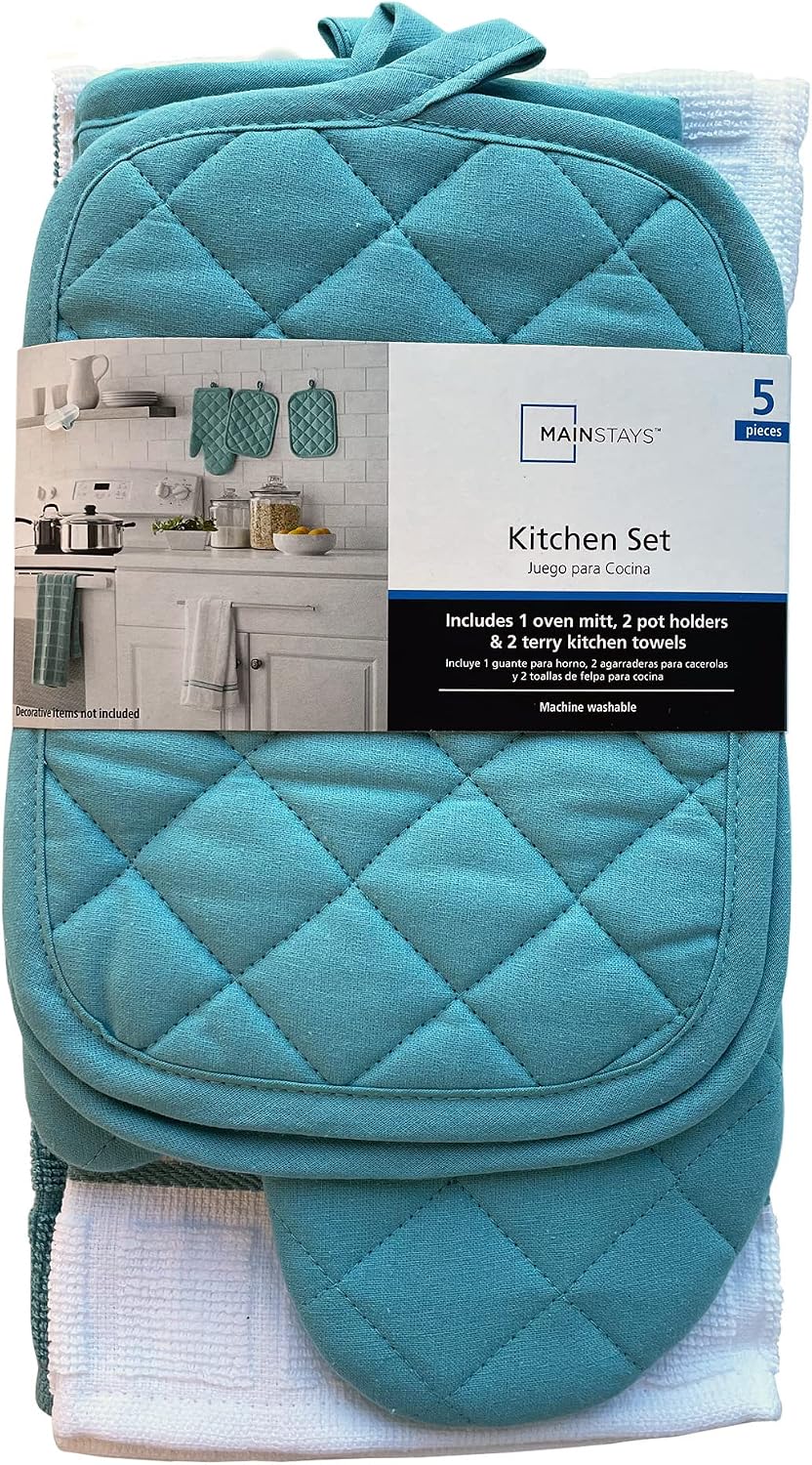 Mainstay kitchen towel set accessories displayed together