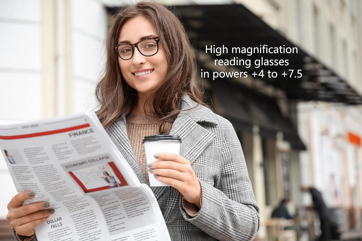 Yogo Vision reading glasses angled shot highlighting frame style