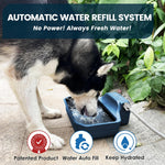PETIMI auto-fill pet waterer showing the copper connector attachment