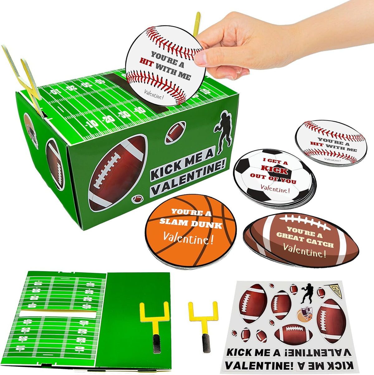 4E's Novelty DIY Football Valentine Mailbox Kit front view