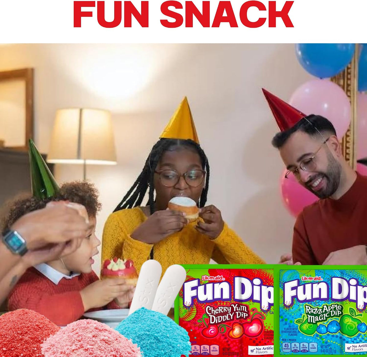 Fun Dip edible candy sticks and flavor powder pouches
