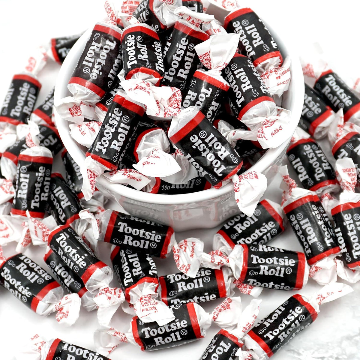 Bulk pack of individually wrapped Tootsie Roll Midgees