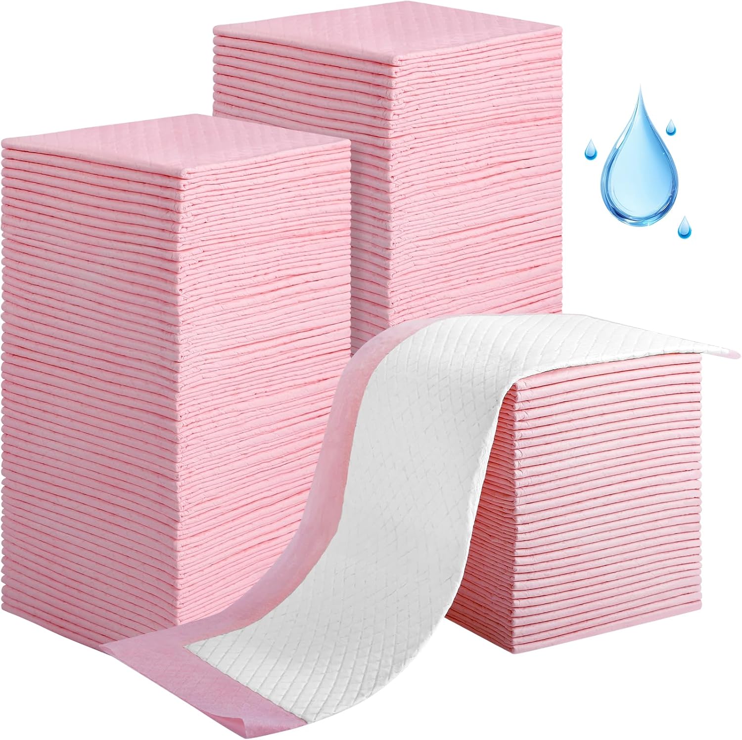 Cabaubl 100 pack disposable changing pads front view in packaging