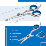 Laazar blunt pet trimming scissors showing the rounded safety ballpoint tip