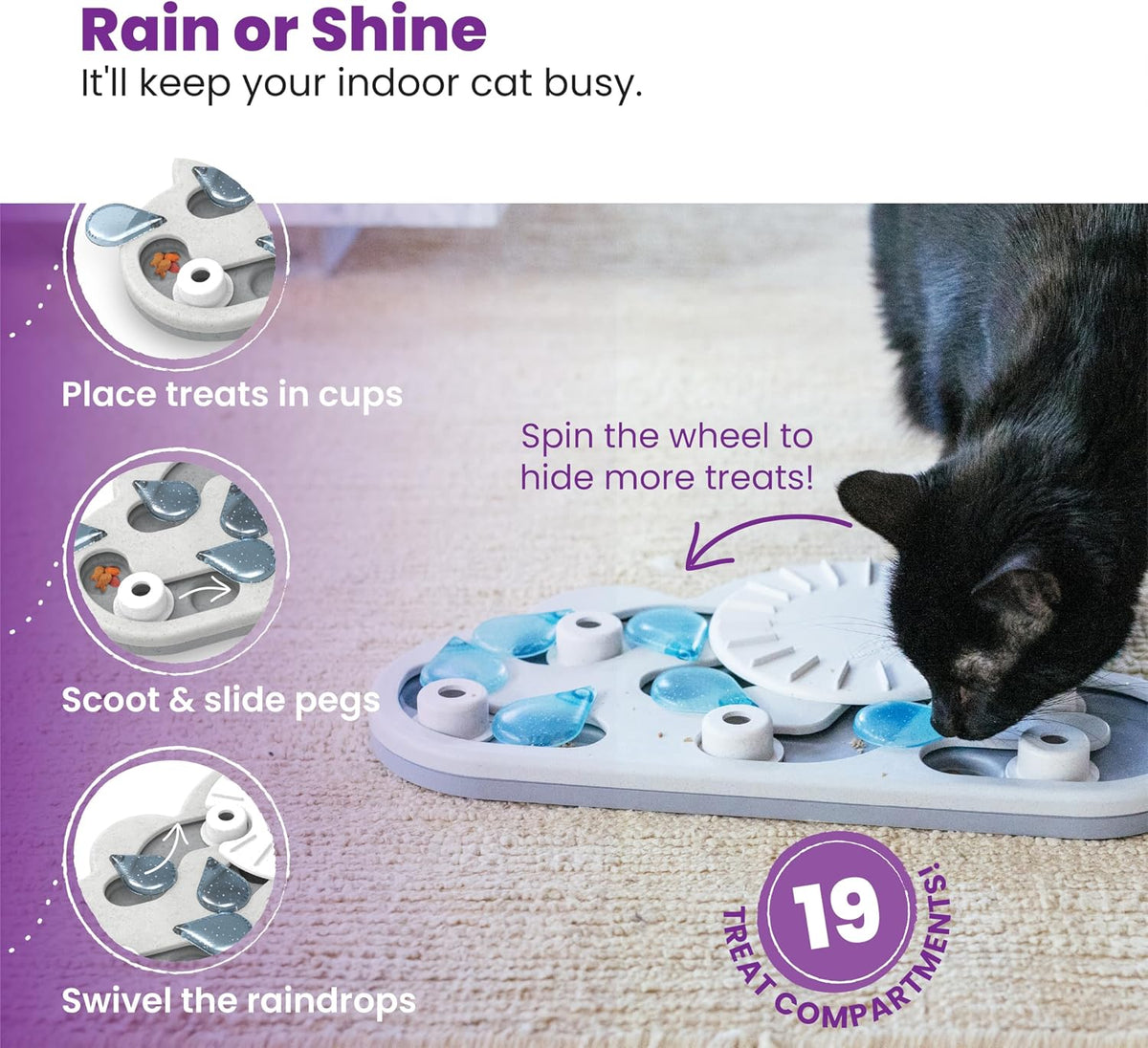 Catstages Nina Ottosson cat slow feeder top angle view