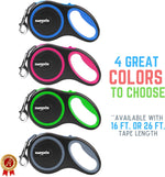 Emperor Pets Pink Heavy Duty Retractable Dog Leash 26 ft - Tangle-Free Nylon Tape, Anti-Slip Grip, Reflective - Retractable Leash for Medium Large Dogs up to 110 lbs -Classic-PK26 - Image 9