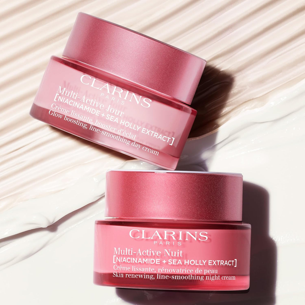 Clarins daily glow booster moisturizer applied on model face