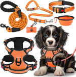 LOBEVE No Pull Dog Harness, Collar & Leash Set | Includes Dog Seat Belt, Collapsible Bowls & Poop Bag Dispenser. Ideal for Training, Walking, Hiking. Fits Small to Large Dogs(Pink-L) - Image 13