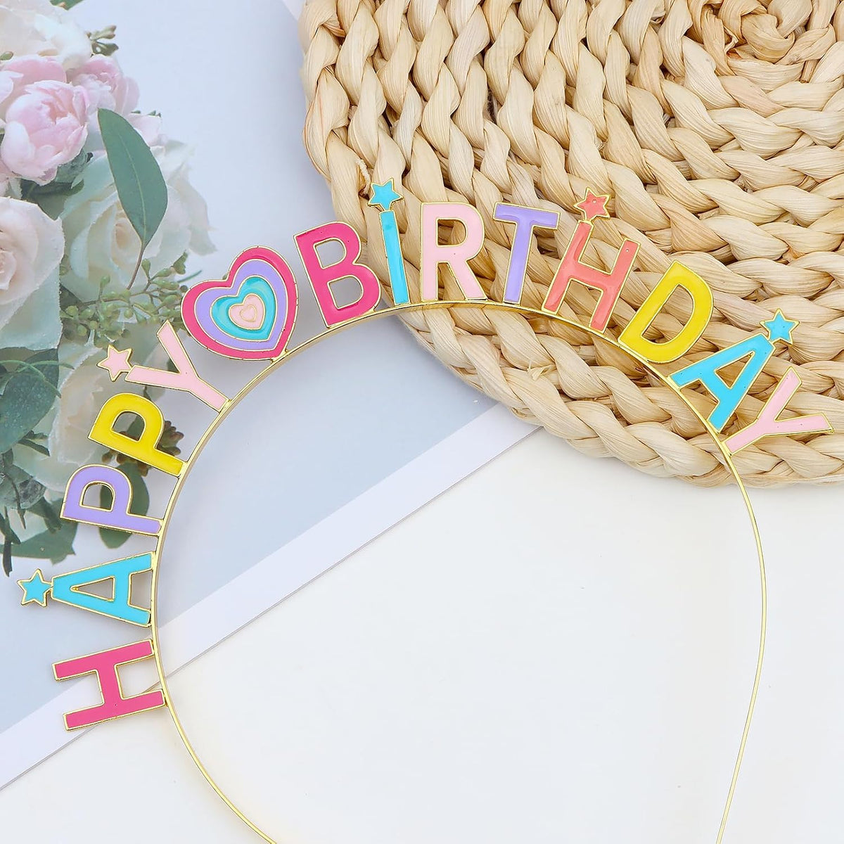 CIEHER birthday party accessories shown worn by a model