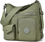 Hobo Purse for Women, Nylon Crossbody Shoulder Handbag Convertible Backpack - Image 13
