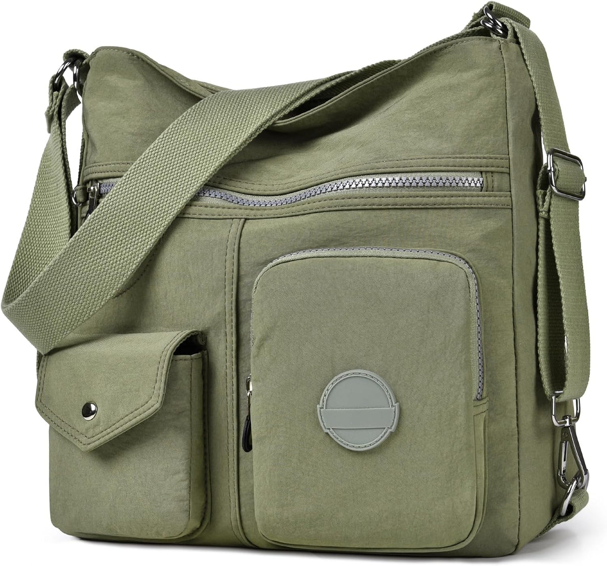 Hobo Purse for Women, Nylon Crossbody Shoulder Handbag Convertible Backpack - Image 13