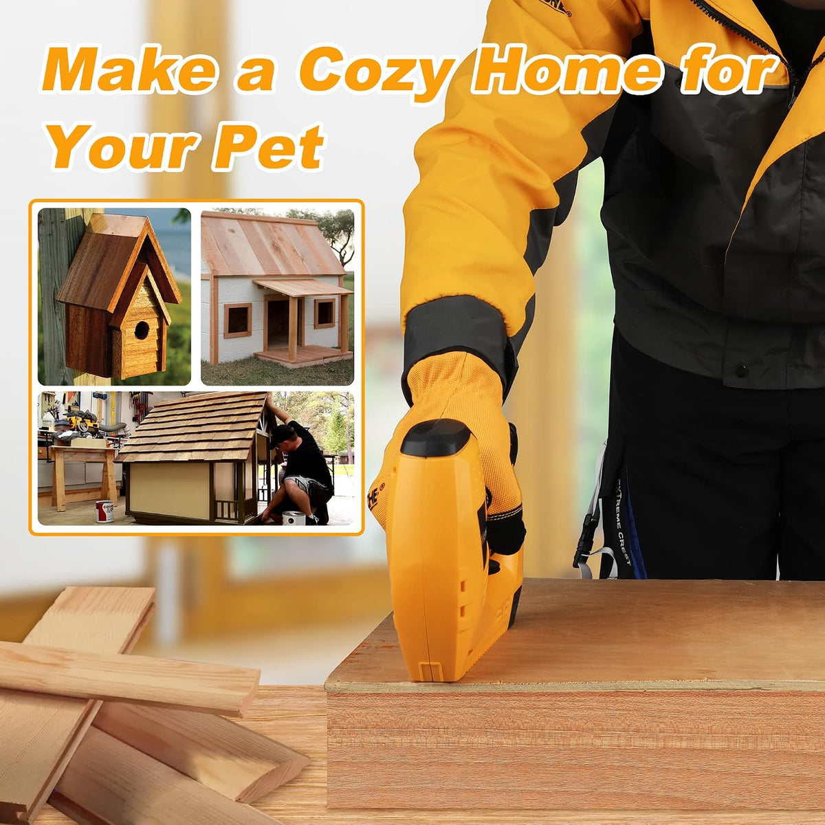 Packaging and complete accessory set included with the Hoteche nailer