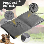 Chumia microfiber grooming towel shown in gray and black colors.