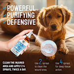 Non stinging wound healing spray for cats and dogs side view